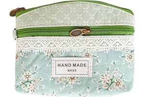 YHmyok Coin Purse for Women Cute Small Wallets Change Purse Coin Pouch (blue green)