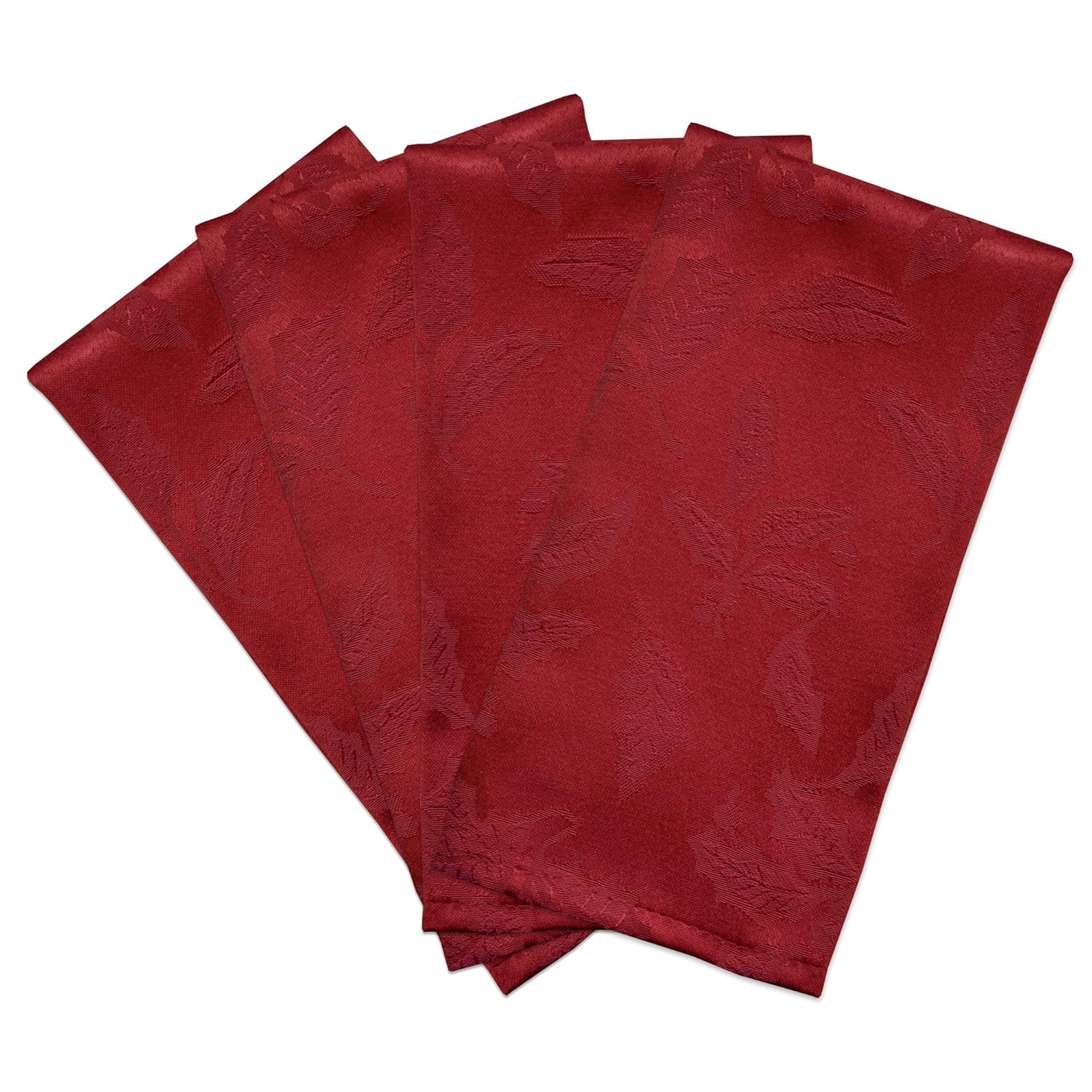 Lenox Holly Damask Napkin 4Pack, Red Kitchen & Dining