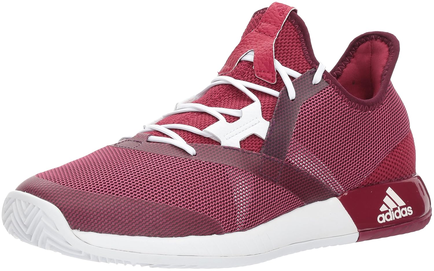 adidas Women's Adizero Defiant Bounce w Tennis Shoe Mystery Ruby White Red Night 6.5 M US