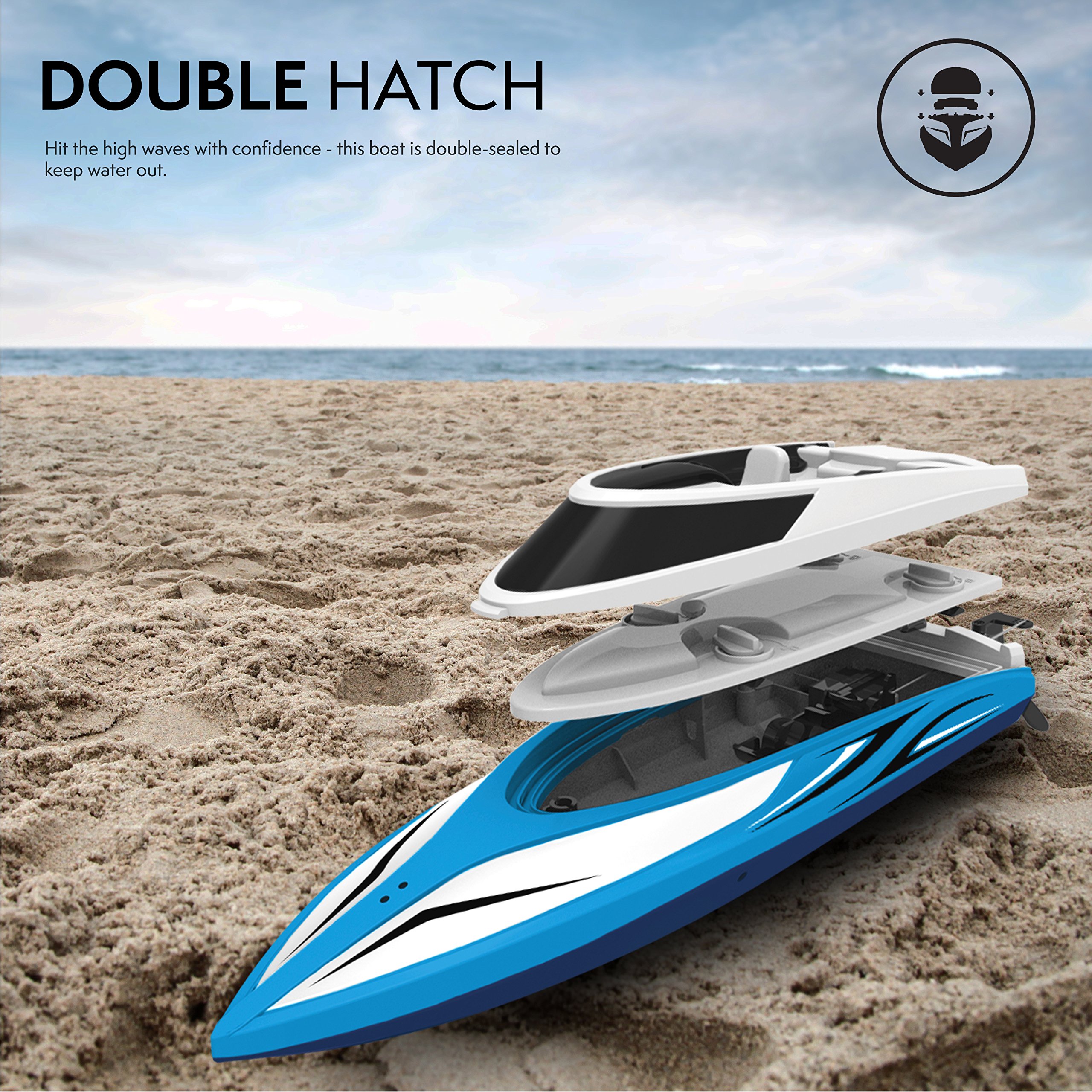 Force1 RC Boat Pool Toys - "H102 Velocity" High Speed ...