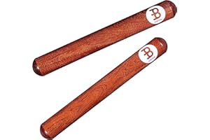 MEINL PERCUSSION Select Hardwood Claves Musical Instrument Sticks — NOT MADE IN CHINA — For Live, Studio and Classrooms, 2-YEAR WARRANTY