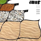 2" Depth Ground Grid, 16.5x4 FT Geo Gravel Grid Driveway 1885 lbs per Sq Ft Load, Geogrid Ground Stabilization System with Connection Buckles and Stakes for Driveways Walkway Slope Pathway &amp; Garden