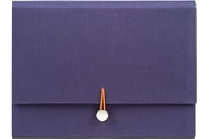 U Brands Vintage Geo Fashion Expandable File Folder, Letter Size, 7 Pockets, Navy, 3504U04-24