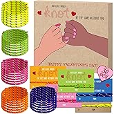 Valentines Day Gifts for Kids Classroom from Teacher to Student - 30 Pack Bulk Knot Friendship Bracelet Valentines for 3rd 4th 5th Grade, Non Candy Valentine Party Favors for School Class Exchange