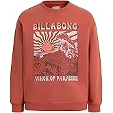 Billabong girls Long Sleeve Pullover Crewneck Sweatshirt, Soft French Terry Fleece, Relaxed Oversized Fit