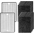 KEYJINIU H126 Replacement HEPA Filter, Compatible with Levoit LV-H126, Includes 2 HEPA Filters and 8 Activated Carbon Pre-Filters Set, LV-H126-RF