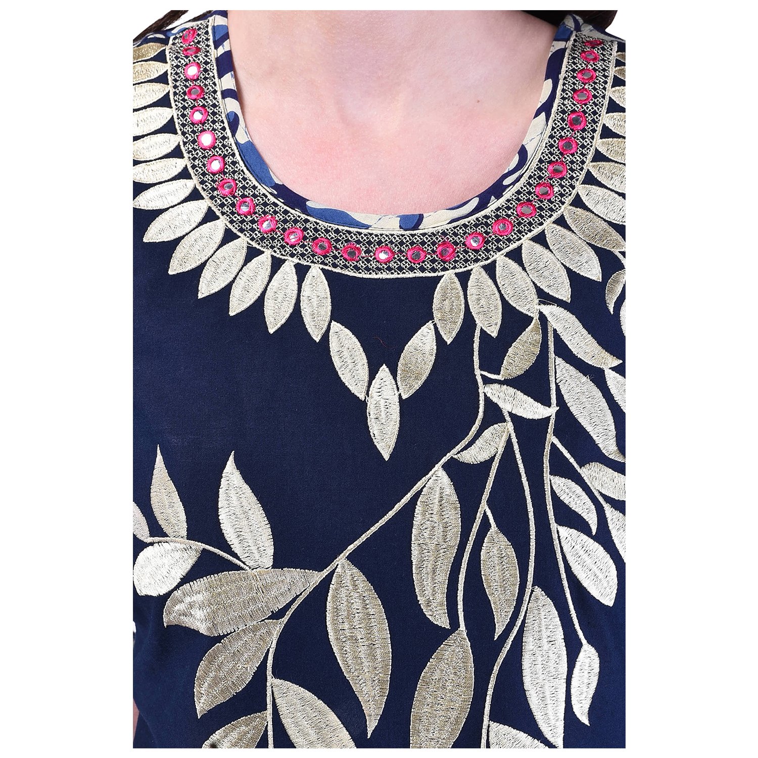 rajmandirfabrics women's cotton straight kurti (wb01_blue)