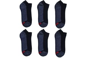 Hanes Men’s Max Cushion Low Cut Socks, 6, 8, and 12 Pair Pack, White and Black