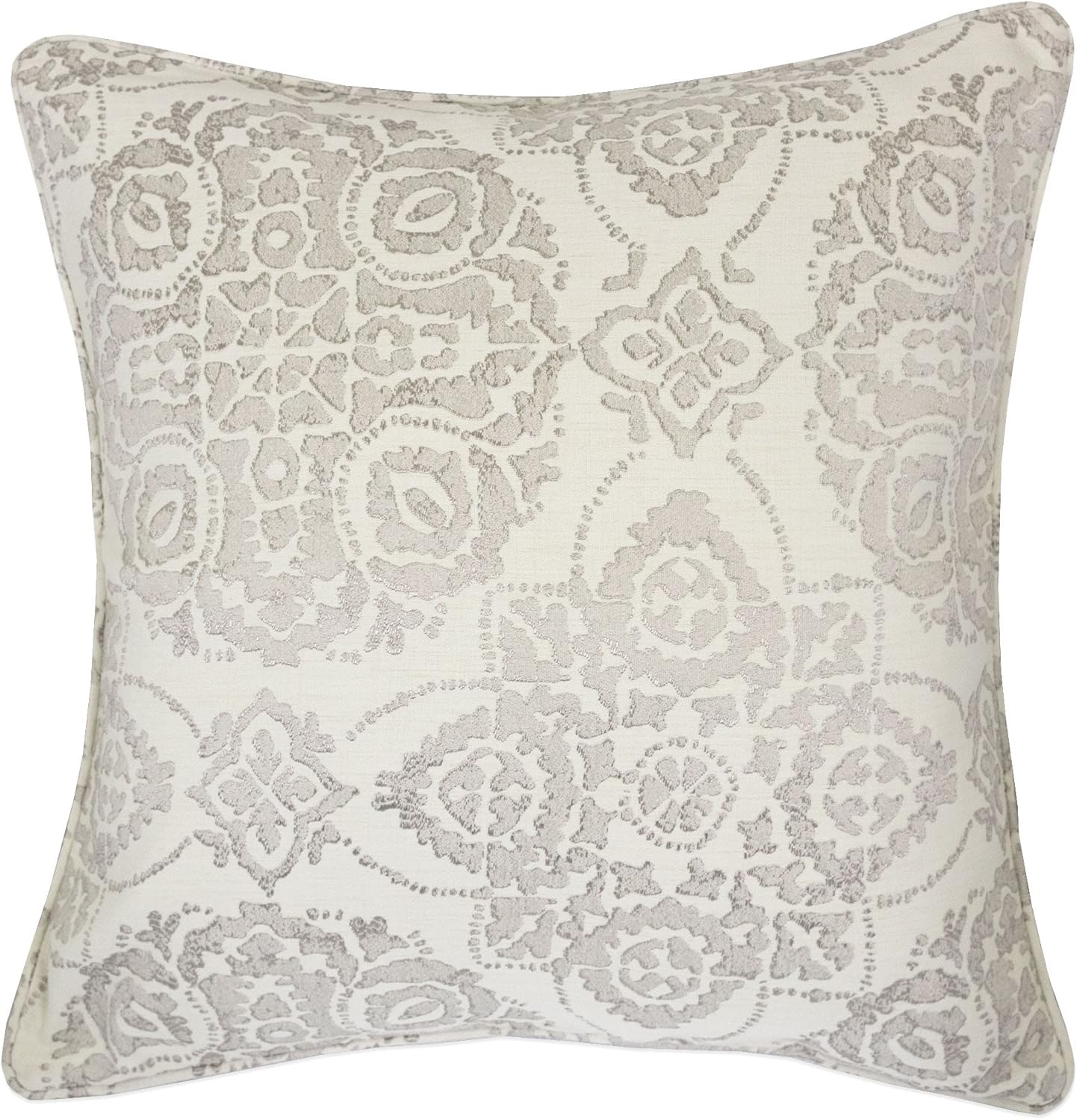 Amazon.com: Homey Cozy Jacquard Cotton Throw Pillow Cover,Cream Gray ...