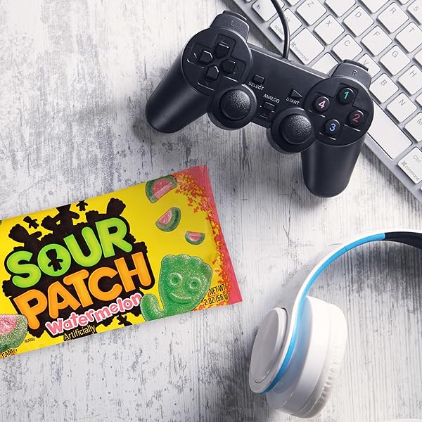 SOUR PATCH KIDS WATERMELON SOFT & CHEWY GUMMY CANDY, BULK CANDY, 24 – 2 OZ BAGS
