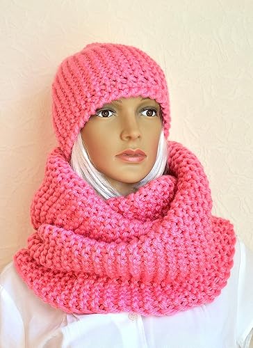 merino wool scarf and hat set