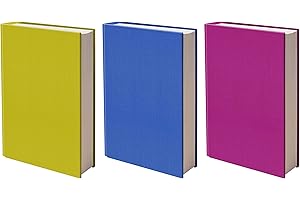ELLOPI Standard, Stretchable Book Cover Solid Colors 3 Pack. Fits Most Hardcover Textbooks Up to 8" x 10". Adhesive-Free, Nylon Fabric Protectors are A Needed School Supply for Students Washable and Reusable