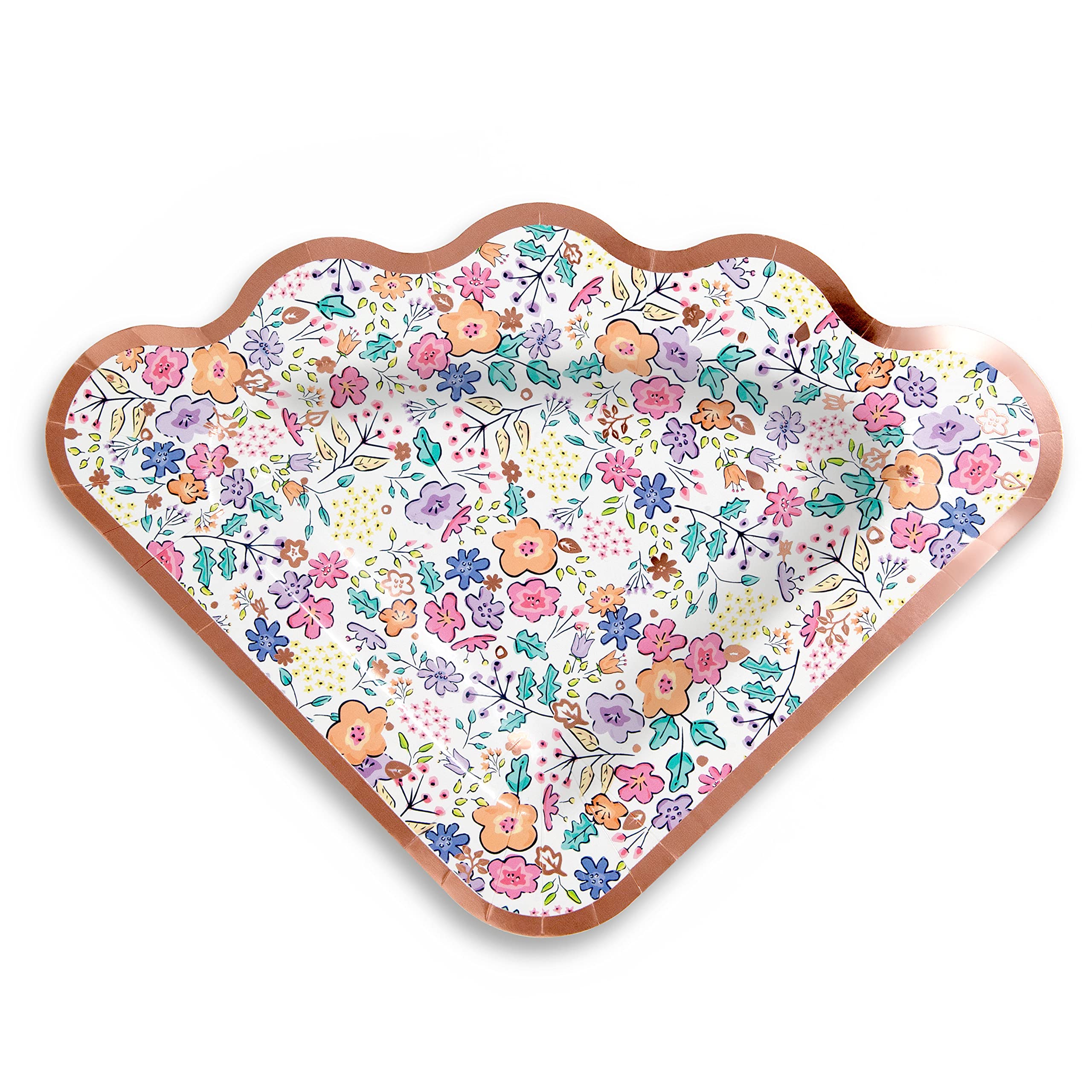 Hatton Gate Meadow Blooms Shaped Paper Party Plates Mixed Designs 8 Per Pack (MB-001)