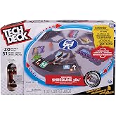 TECH DECK, Shredline 360 Motorized Skate Park, X-Connect Creator, Customizable and Buildable Turntable Ramp Set with Exclusive Fingerboard, Kids Toy for Boys and Girls Ages 6 and up