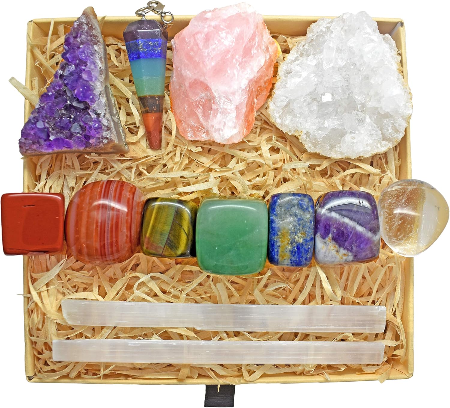 crystal healing kit for beginners wooden crystal compartment organizer
