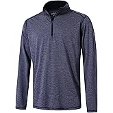 Quarter Zip Pullover Men Performance Dry Fit Stripe Mock Neck Midlayer Golf 1/4 Zip Pullover Mens Sweatshirt