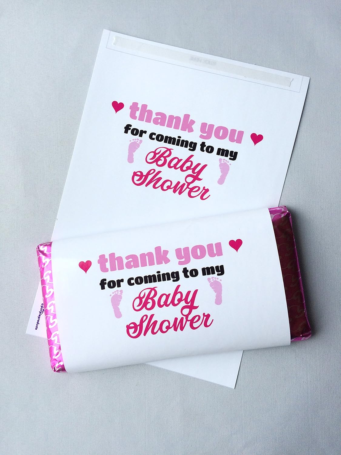10x Dank U Voor Komende Baby Douche Girl Chocolate Bar Favour Wrappers Om 114g En 135 G Bars Passen Amazon Nl
