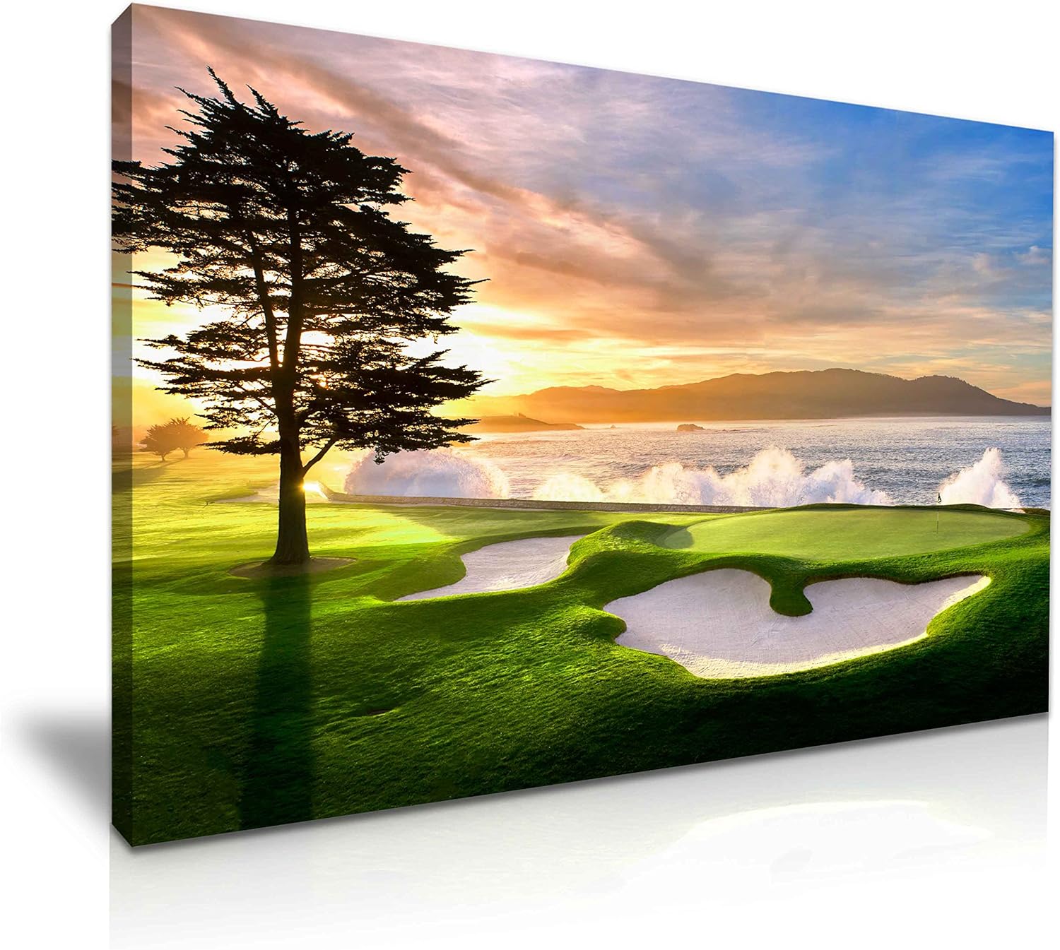 Beautiful Pebble Beach Golf Course View Canvas Wall Art Picture Print