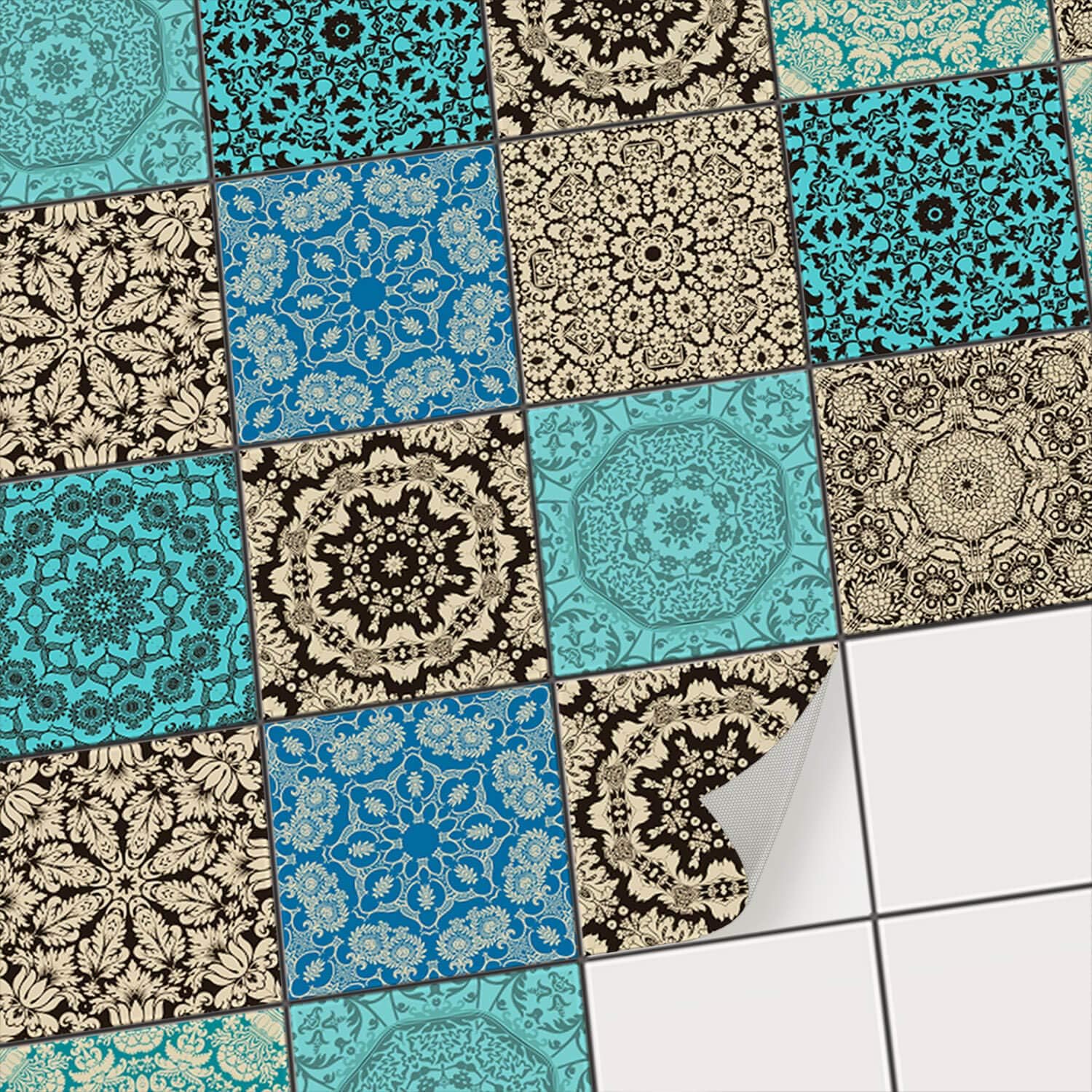 Mattonella Adesiva Cucina Adesivi Per Piastrelle 20x20cm,Liwein 30 Pezzi Adesivi Per Piastrelle Adesivi Piastrelle Cucina - 5