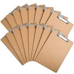 Happyhapi 16 Pack Clipboards Letter Size 9" x