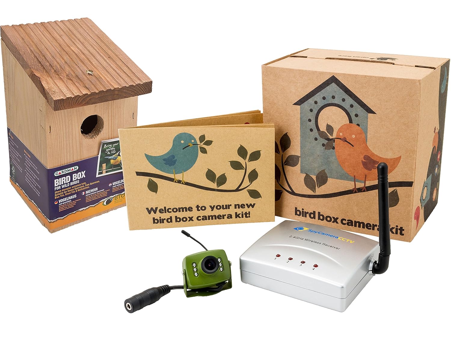 Spycameracctv Wireless Bird Box Camera And Receiver Amazon Co Uk