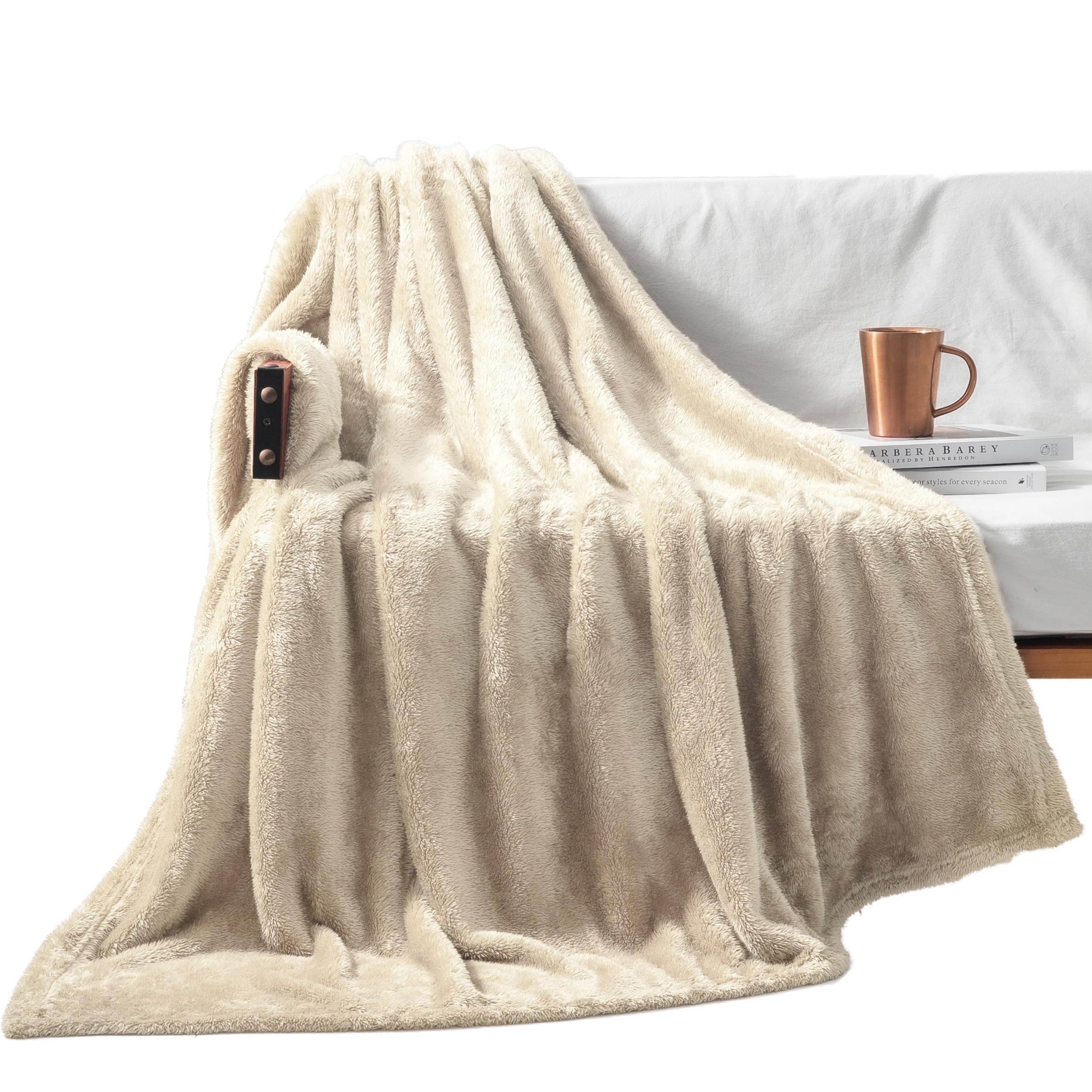 Exclusivo Mezcla Plush Fuzzy Fleece Throw Blanket