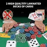 Silver Valley 200 Piece Poker Set Casino Style with Felt Mat Chips Cards Tin view 5