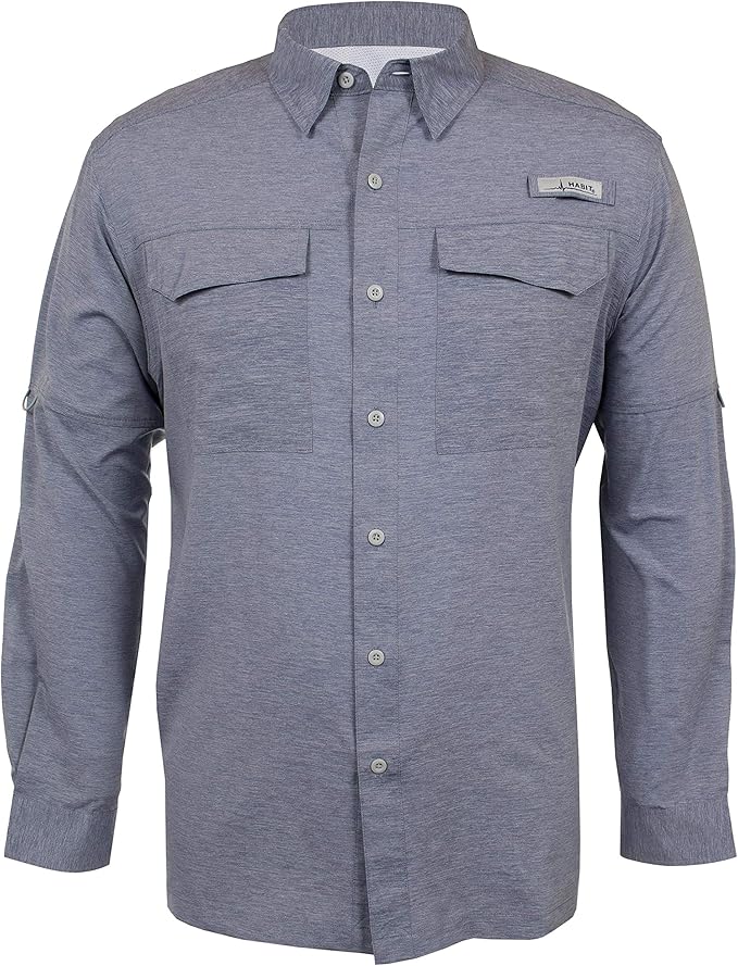 HABIT Men's Belcoast Long Sleeve River Guide Fishing Shirt at Amazon