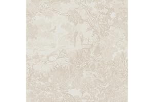 Heroad Peel and Stick Wallpaper Beige Neutral Vintage Forest Animals Floral Wallpaper Removable Self-Adhesive Contact Paper f