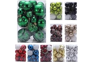 BIU 32PCS Christmas Ball Ornaments Shatterproof Large Christmas Ornaments Set Decorations for Xmas Tree Halloween Wreath Garland Decor Ornaments