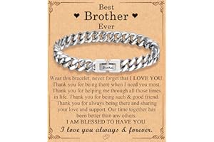 EFVISD Dad Son Grandson Uncle Nephew Brother Husband Boyfriend Gifts for Men Boys, Cuban Chain Link Bracelet Gifts Graduation Back to School Birthday Christmas Anniversary Valentines Day Gifts for Him Men Teen Boys
