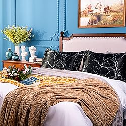 NTBAY 2 Pack Satin Standard Pillowcases for Hair