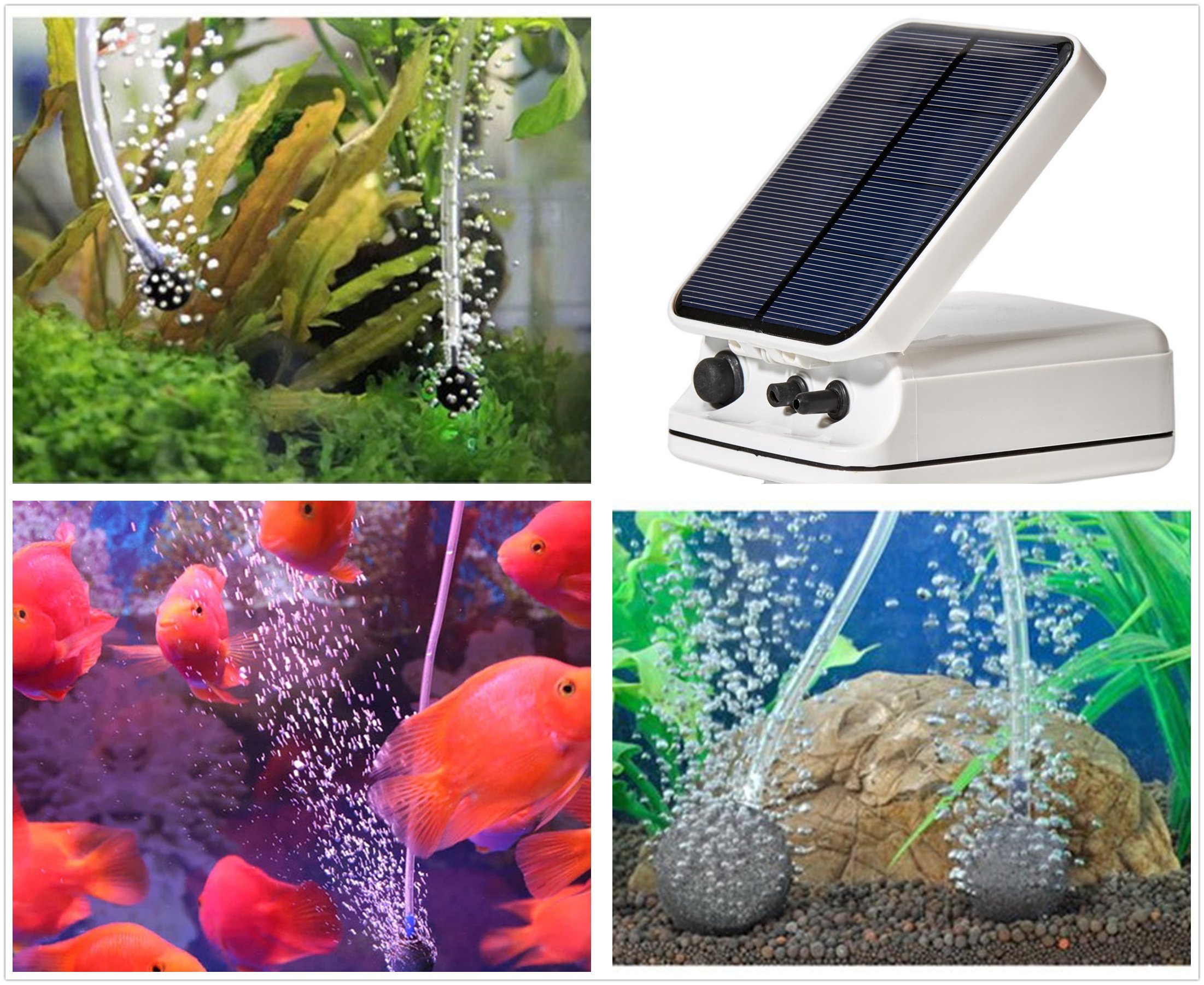 Sunnytech Solar Power Pond Oxygenator Air Pump Oxygen Pool Aquarium