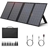 Foldable Solar Panel Charger 60W with 18V DC Output (11 Connectors) for 100W~350W Portable Power Stations Jackery/Rockpals/Fl