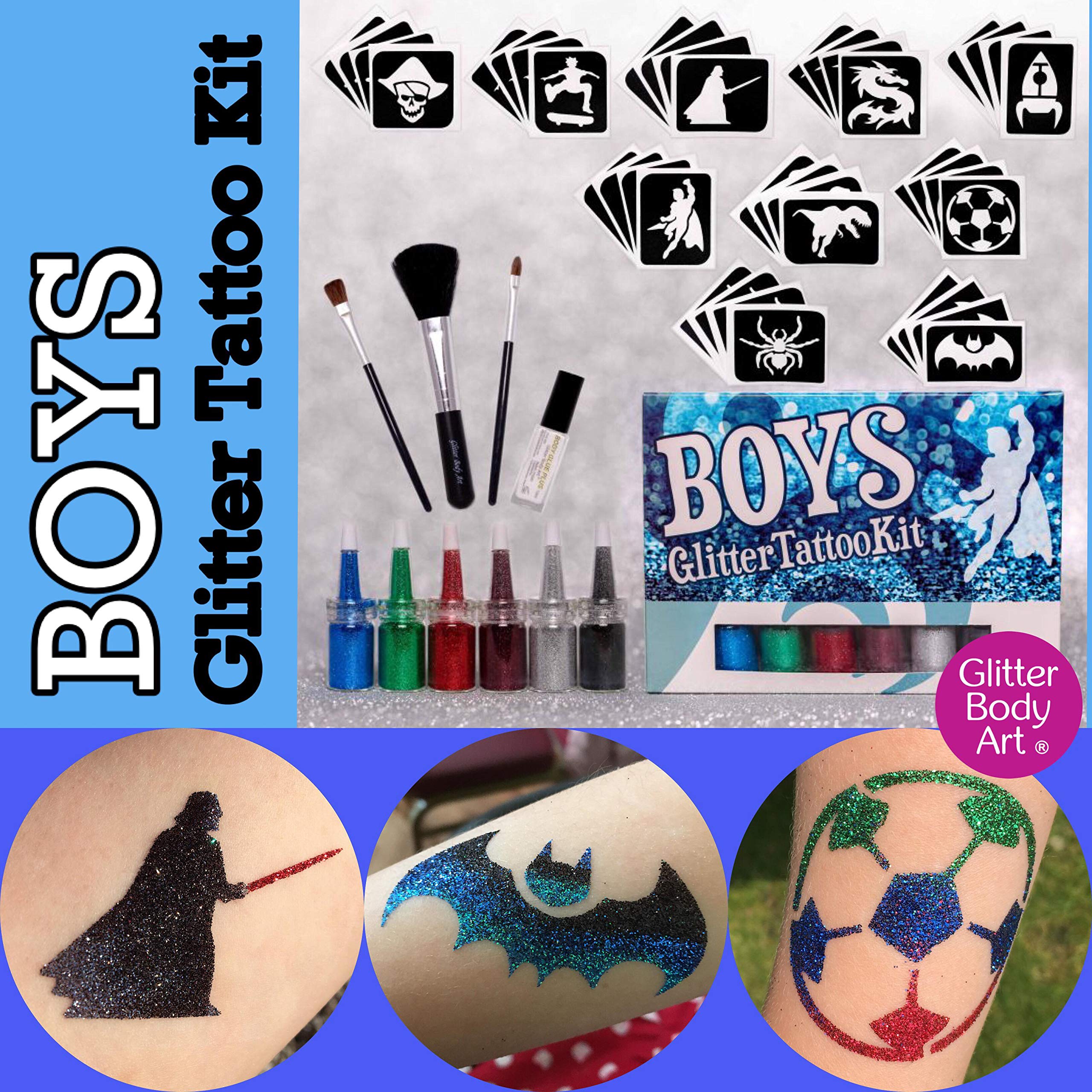 Boys Glitter Tattoo Kit Make your own tattoos, fake tattoos, body