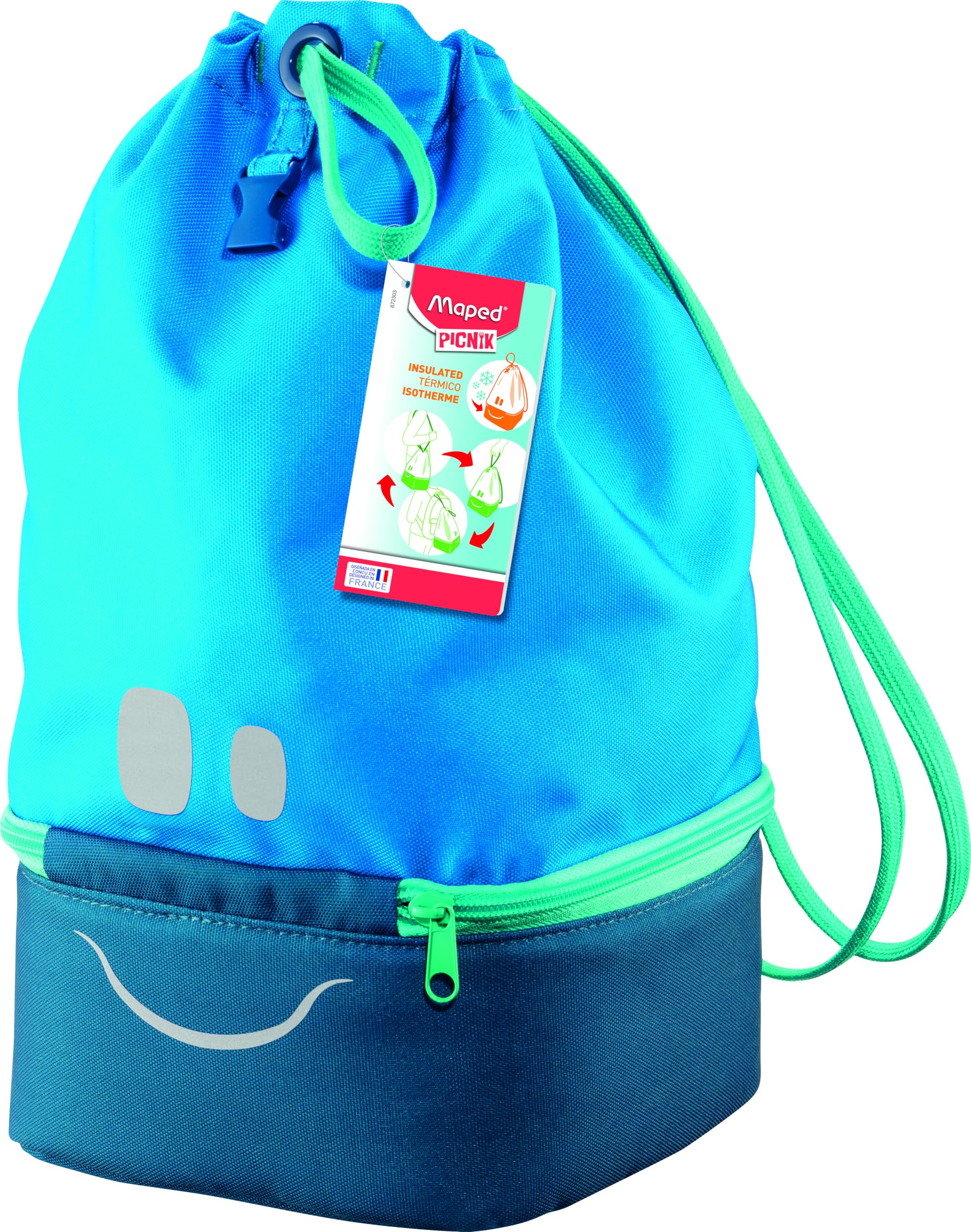 Maped Picnik Concepts Drawstring Back Pack Lunch Bag - Blue 872303