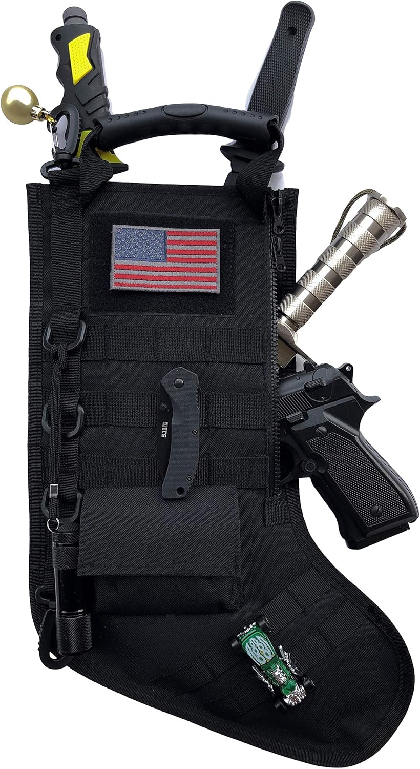 Tactical Christmas Stocking with Molle Gear (Black) Home & Kitchen