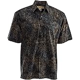 Johari West Men's Hawaiian Shirt Short Sleeve Button Down Casual Tropical Shirt