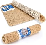 Dikots Soft Shower Mat 60x40 cm Non Slip Anti Mould Beige Loofah PVC
