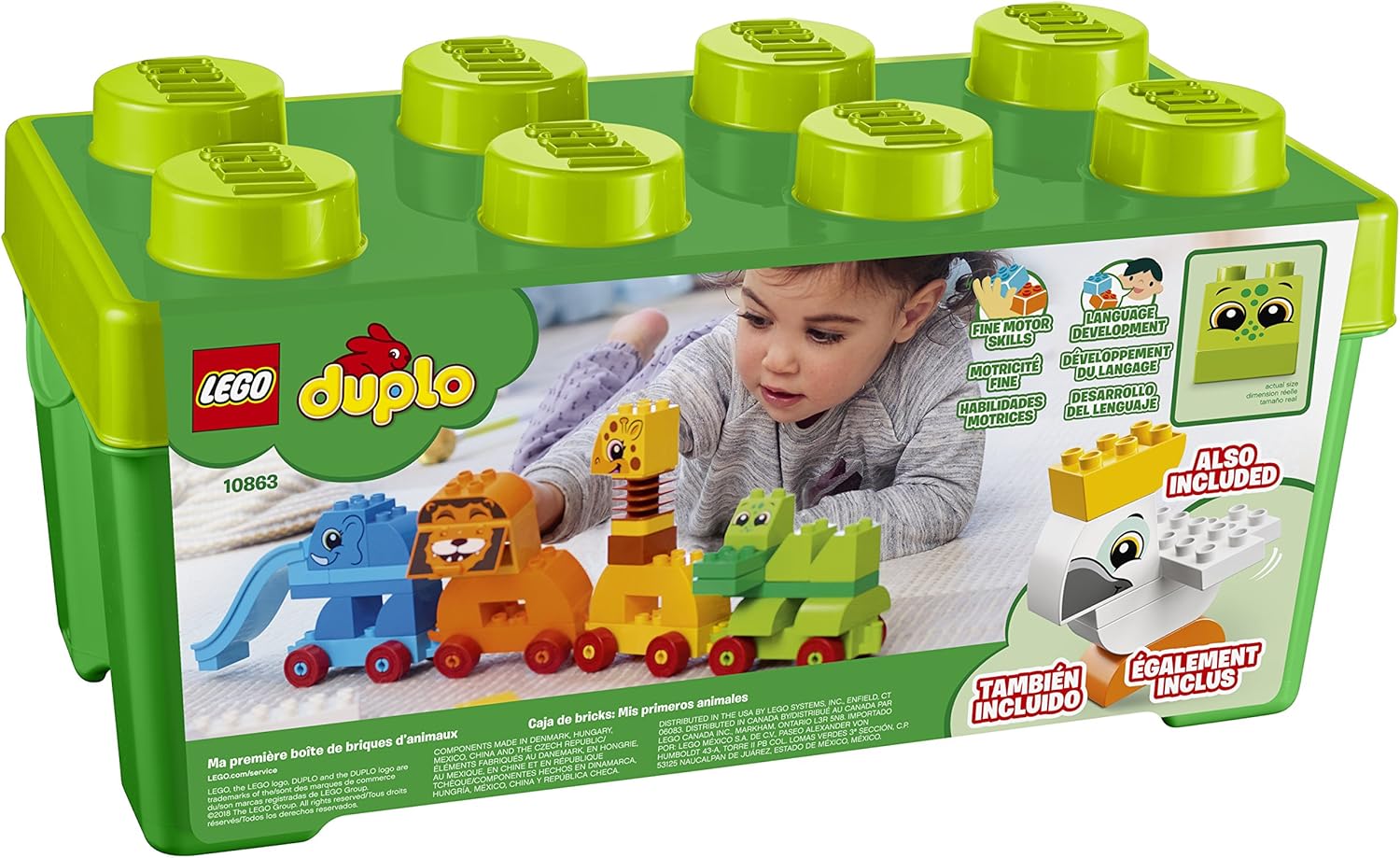duplo animal brick box