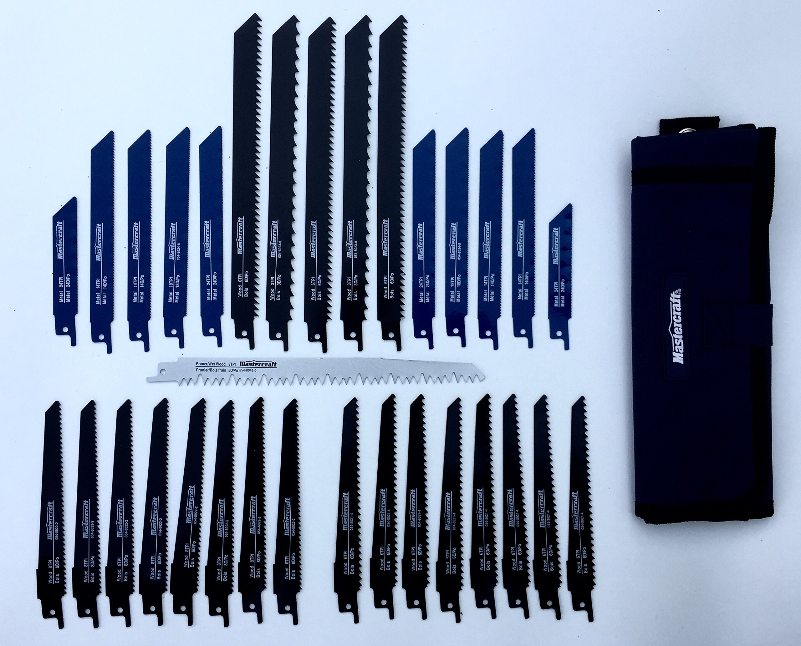 Mastercraft Assorted Reciprocating Saw Blade Set, 32pieces with Storage Case eBay