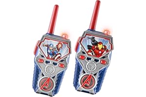 eKids Avengers Endgame FRS Walkie Talkies for Kids, Two Way Radios with Lights & Sounds, Indoor and Outdoor Toys for Fans of Marvel Gifts for Boys