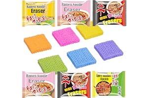 RONDURE Cute Erasers for Kids Mini Food Bulk 16 Pack Spicy Ramen Noodles Erasers for Students Classroom Rewards