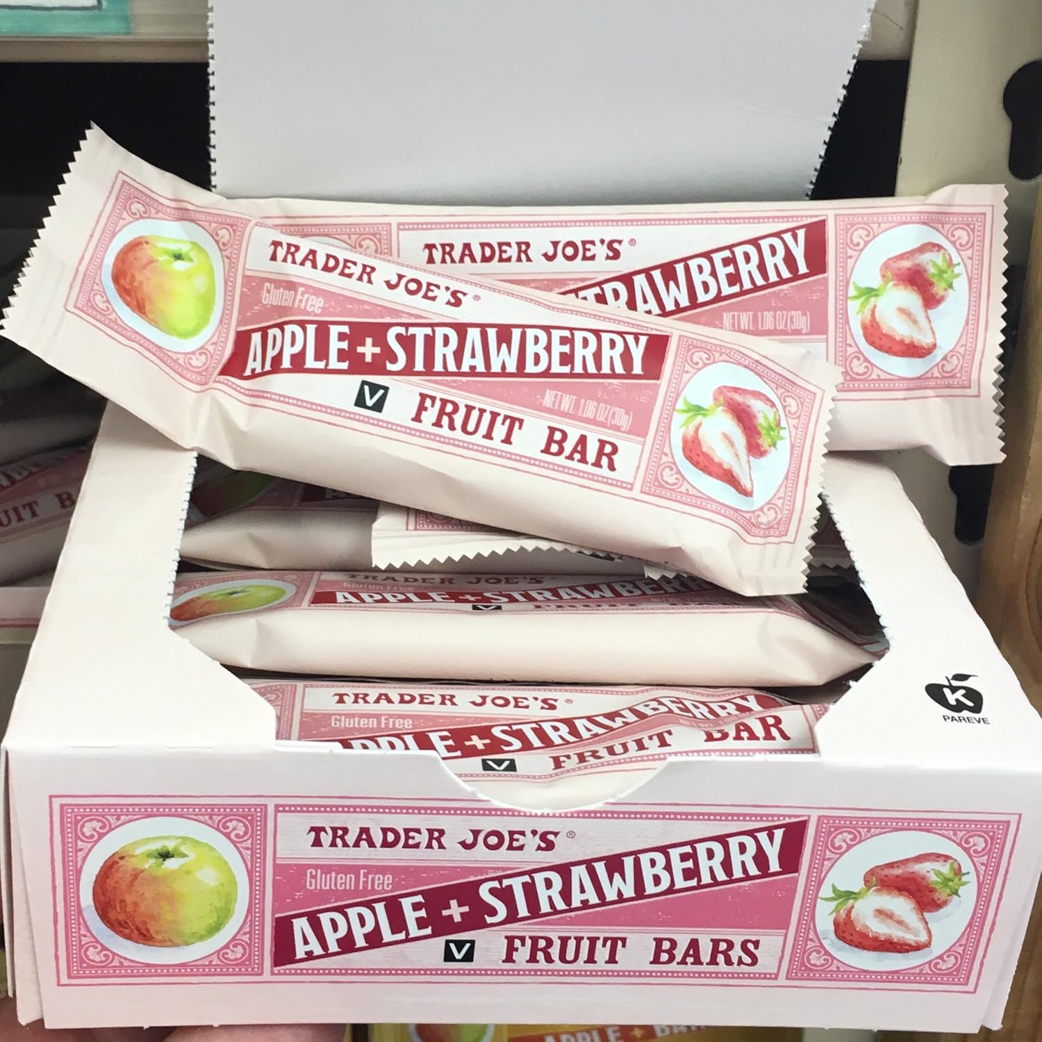 Trader Joe's Apple + Strawberry Fruit Bar, 12 Pack