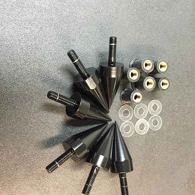 XKH Universal Black Motorcycle Spike Bolts With Mounting