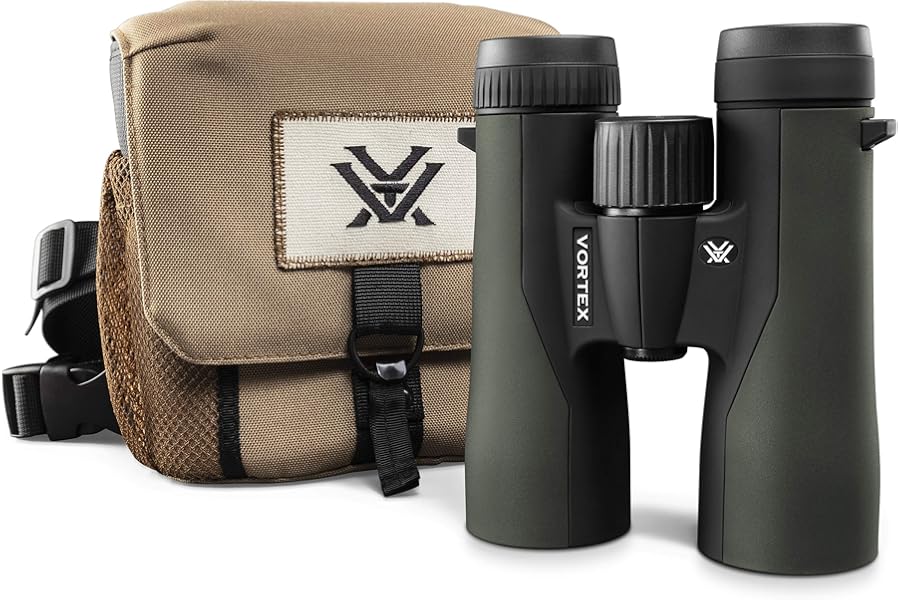 Vortex Optics Crossfire HD 10x42 Binoculars - HD Optical System, Tripod Adaptable, Rubber Armor, Waterproof, Fogproof, Shockproof, Included GlassPak - Unlimited, Unconditional Warranty