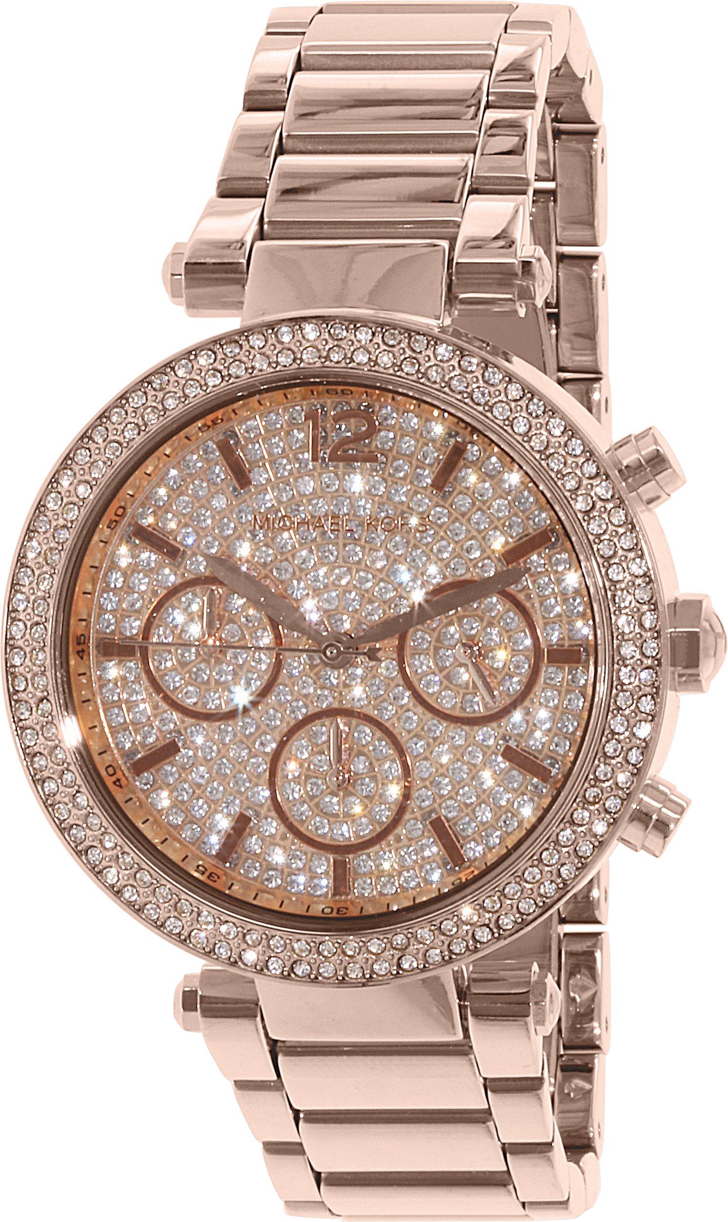 michael kors parker chronograph rose gold