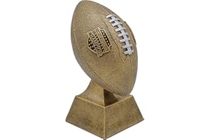 Decade Awards Fantasy Football Champion Trophy, Gold or Silver / 6 or 12 Inch Tall - Engraved Plate on Request
