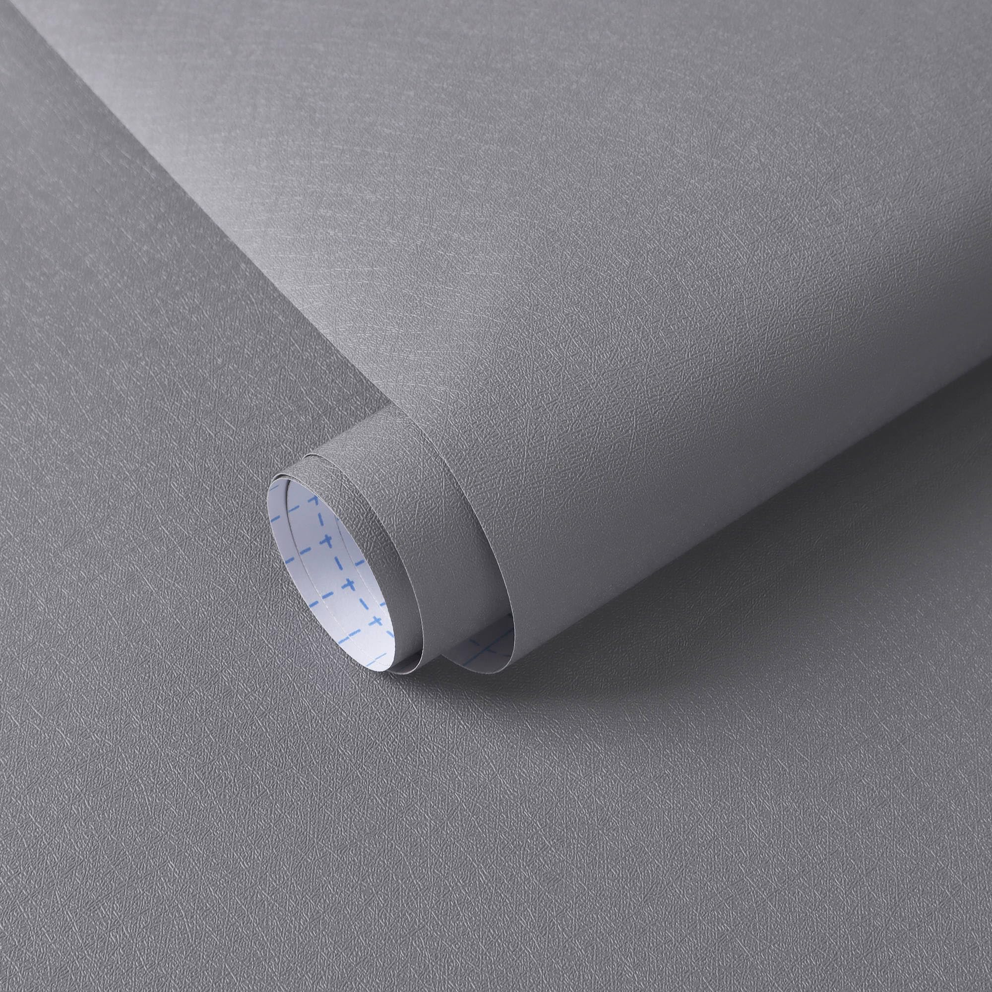 Photo 1 of Dimoon 17.7''x118'' Peel and Stick Wallpaper Grey Contact Paper for New Environmentally Friendly Materials Thickening Upgrade Embossed Renter Friendly Gray Wall Paper Modern Vinyl Countertop Bedroom