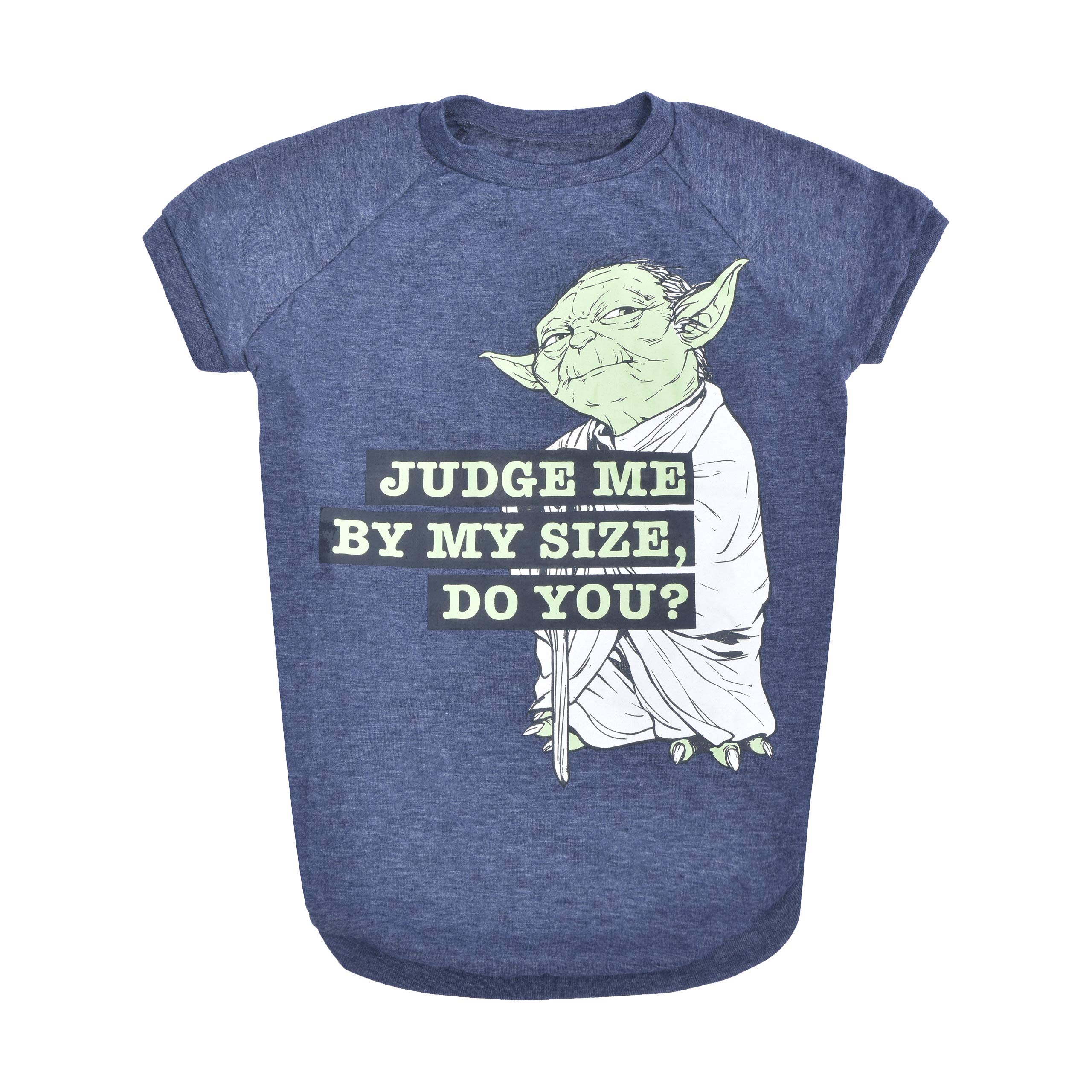 Star Wars for Pets Judge Me by My Size, Do You? Dog Tee | Star Wars for Pets Dog Shirt for X-Small Dogs, Gray | Soft, Cute, and Comfortable Dog Clothing and Apparel